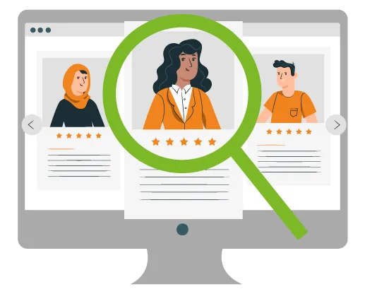 CareBoxONE, Illustration eines Job-Recruiting-Profils
